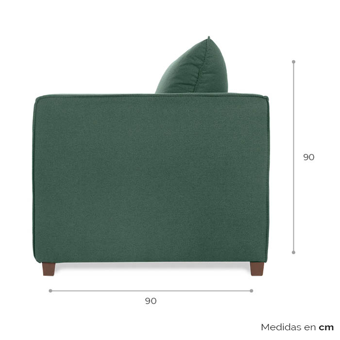 Sofa Tela Verde Deka | Sofá | salas